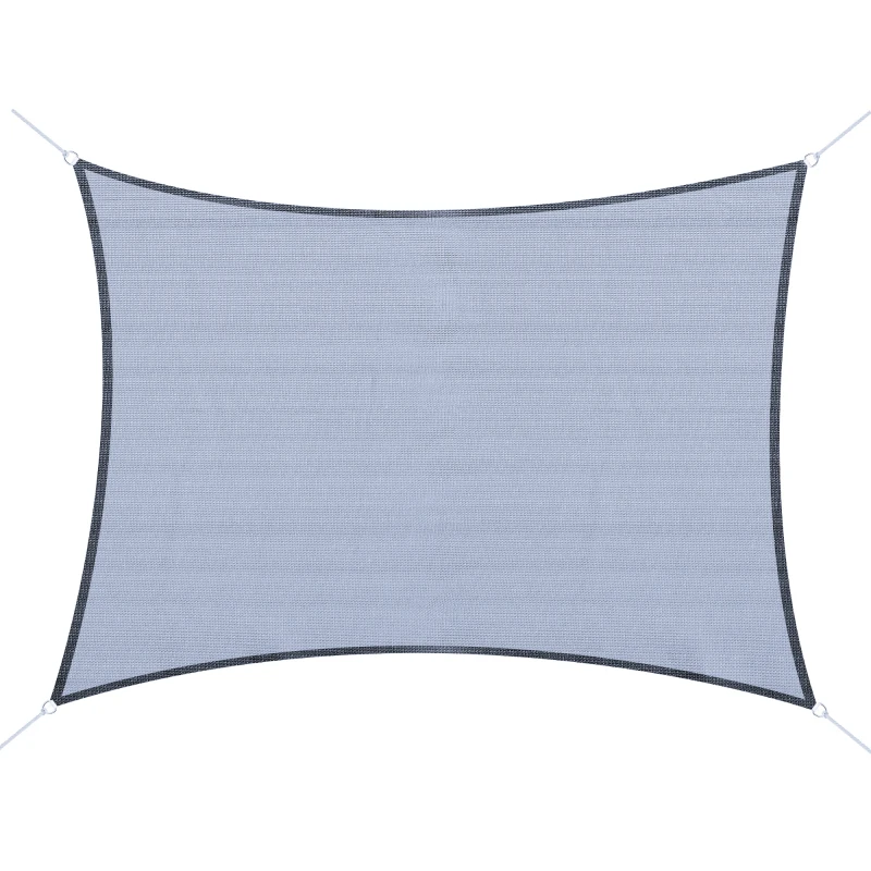 Outsunny Cort de umbrire 4 x 3 m din polietilenă de înaltă densitate, protecție UV, cu sac de depozitare gri