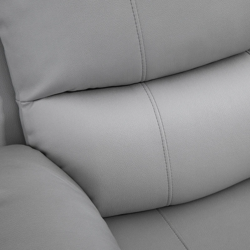 HOMCOM Relaxsessel, fotoliu de întindere, spătar reglabil, rotativ, funcție de balansare, cu suport pentru picioare, oțel, gri, 93 x 100 x 98Îcm