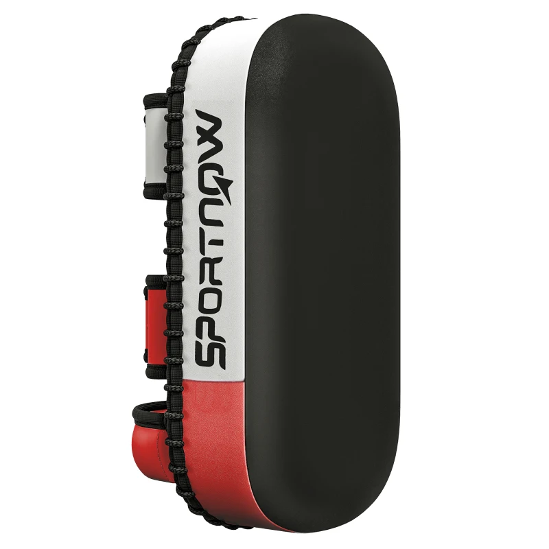 SPORTNOW Plastron pentru Muay Thai, Kickbox, Piele Sintetica, 0,4 kg, 38x20x18 cm, Negru/Rosu/Alb