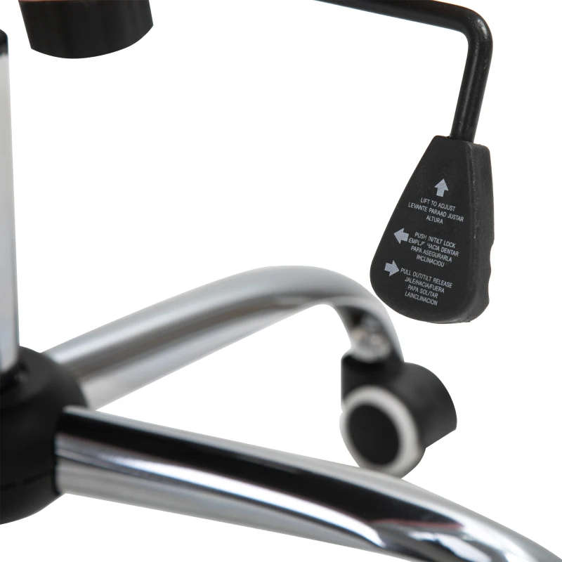 Vinsetto Fotoliu de birou, Ergonomic Fotoliu de birou cu Suport pentru Brațe, Spătar Căptușit, Reglabil în Înălțime Fotoliu de calculator cu Piele Ecologică, Scaun Rotativ pentru Acasă sau Birou, Roz