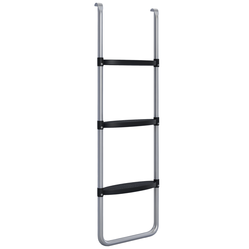SPORTNOW Scară de trambulină cu 3 sau 2 trepte late orizontale, capacitate de 120 kg, 110 x 32 cm argintiu