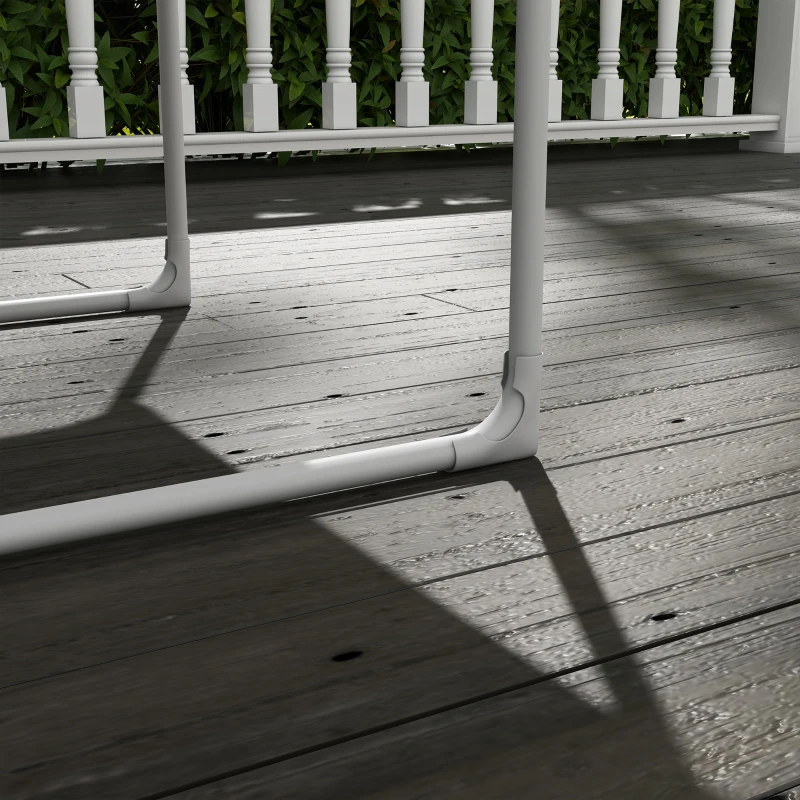 Outsunny Fotoliu de grădină fauteuil de exterior cu pernă cadru din oțel pentru balcon, terasă, grădină bej