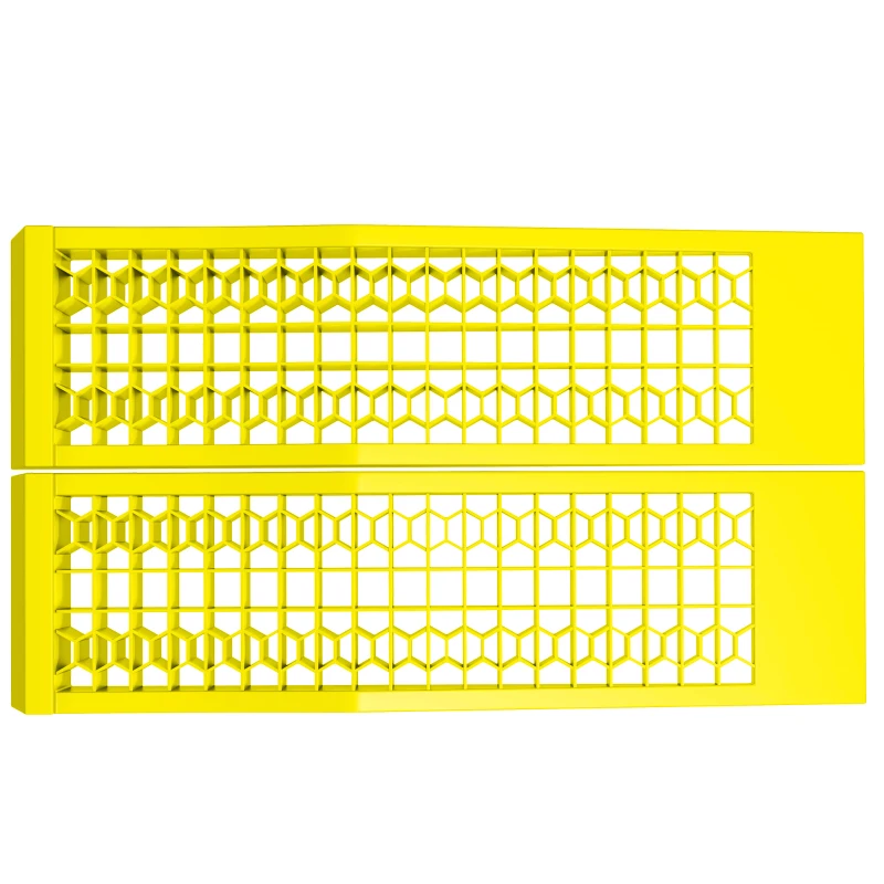 HOMCOM Set de 2 rampe pentru mașină vehicul utilitar rampă de încărcare dim. 70L x 19,5l x 7,8H cm PP galben