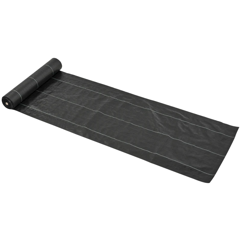 Outsunny Pânze de mulci anti buruieni 130 g/m² rezistentă la rupere permeabilă la apă anti UV 92L x 1l m