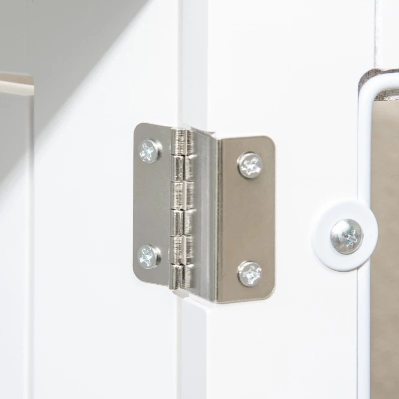 PawHut Cușcă pentru câine 2 în 1 masă de suport cu 2 uși cu sistem de siguranță - dim. 76L x 54.5l x 56H cm - Metal și MDF