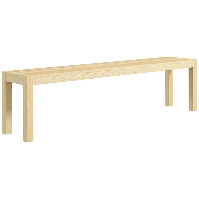 HOMCOM Bancă de ședere, loc pentru 3 persoane, până la 330 kg, pin, 175x33x45 cm