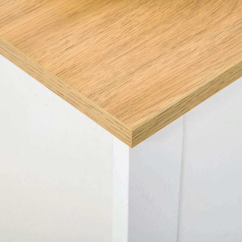 HOMCOM Dulap pentru pantofi cu 2 compartimente, capacitate 12 perechi, 72x26x80 cm, alb + maro