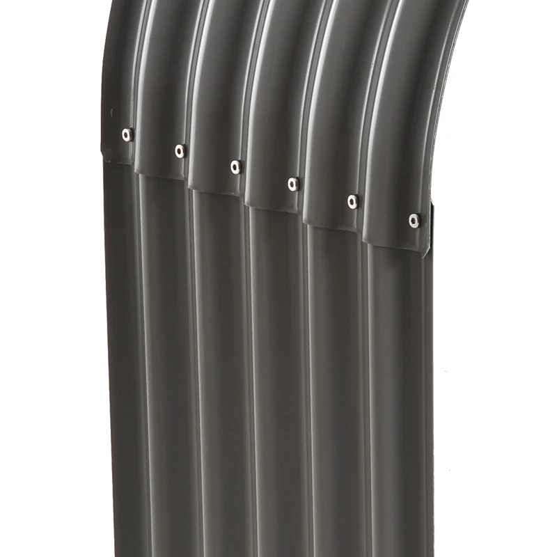 Outsunny Suport de lemne de foc, rezistent la intemperii, din oțel, 212 cm x 46 cm x 112 cm, Gri