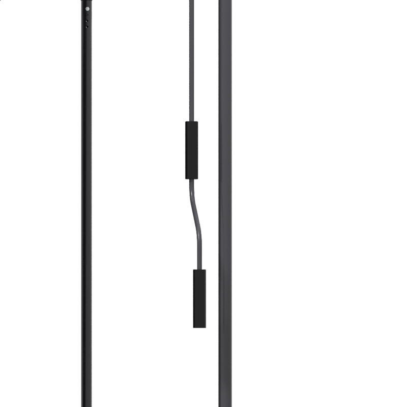 Outsunny Parasolar Manual Retractabil 200x120x210-300 cm cu Inaltime Ajustabila Impermeabil si Anti-UV Gri Inchis