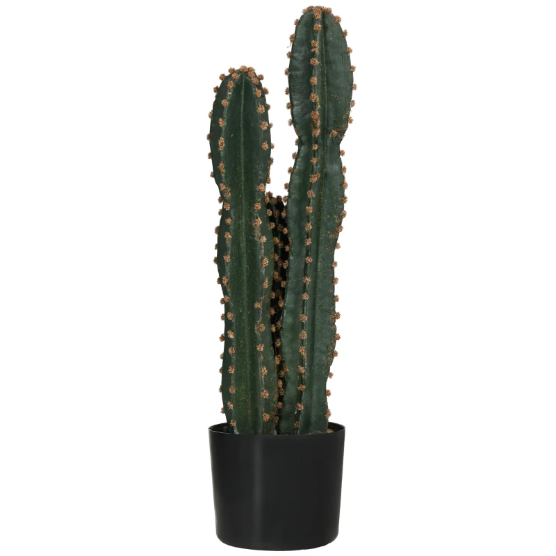 Outsunny Cactus artificial de mare realism plantă artificială de dimensiuni mari dim. Ø 17 x 60H cm verde