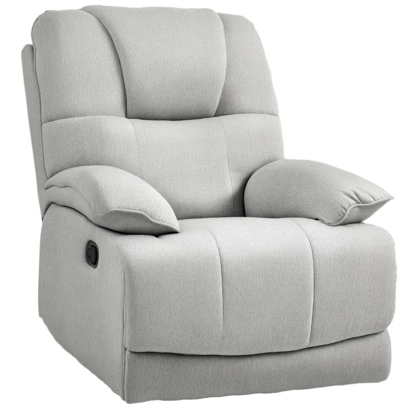 HOMCOM Scaun de relaxare, ajustabil, confortabil, 89x101x105 cm, Gri