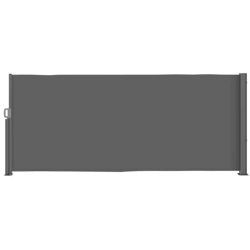 Outsunny Parasolar lateral extensibil opac cu suport de perete Acoperire 300x140cm Gri inchis