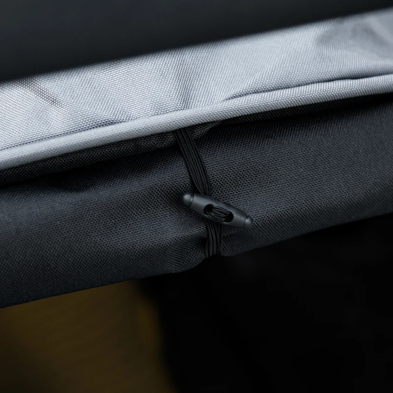 PawHut Cărucior pentru câini Haustierwagen, pliabil, husă de ploaie, 2 frâne de siguranță, 83 cm x 55 cm x 101 cm, Gri + Negru