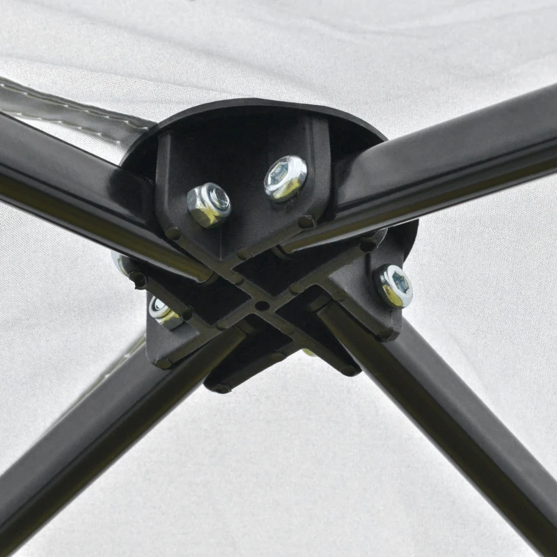 Outsunny Cenador Pliabil 220x220x200 cm cu 1 Perete Lateral Geantă de Transport Impermeabilă și Protecție UV50+ Alb