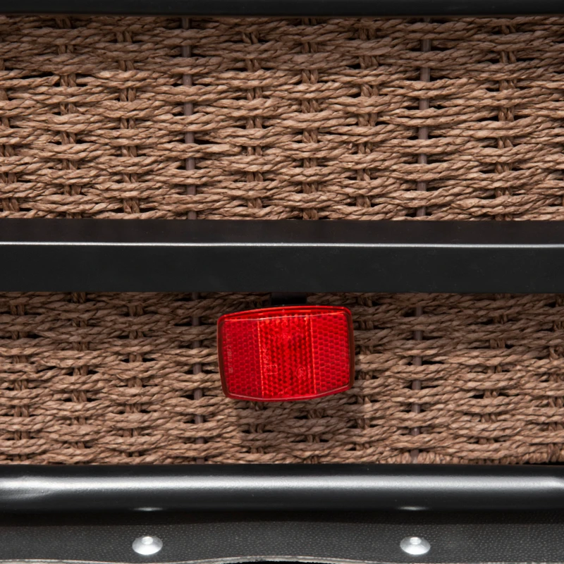 HOMCOM Remorcă pliabilă pentru bicicletă din oțel cu roți de 16 inch, încărcare 40 kg, cu bară de cuplare universală