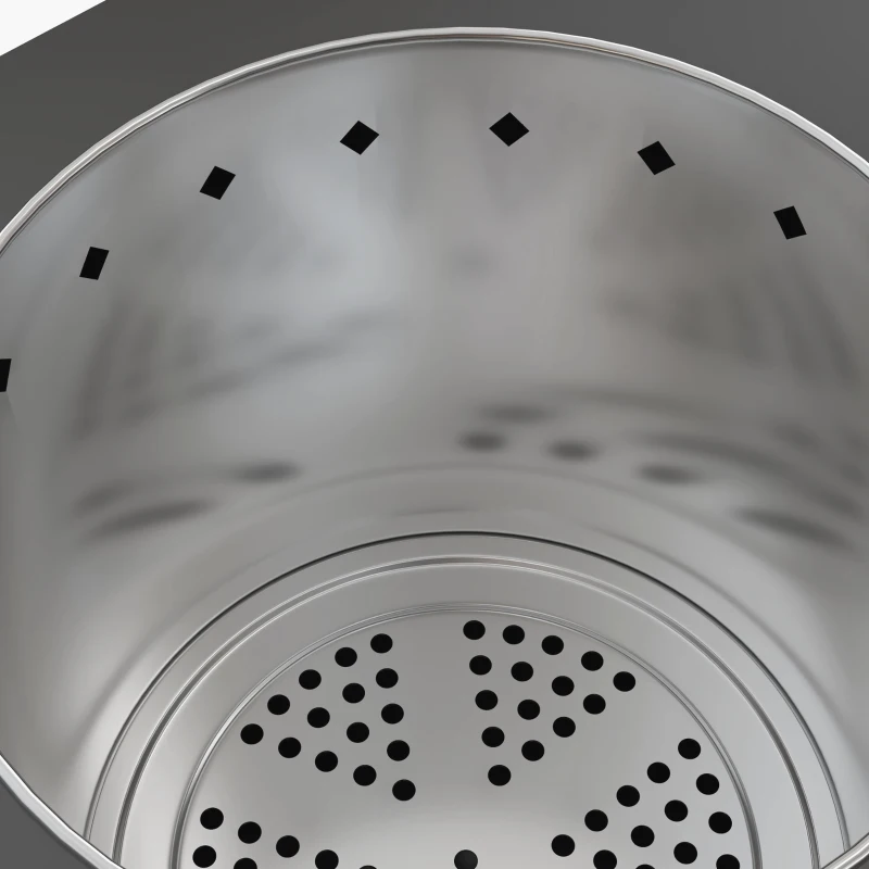 Outsunny Focar Focar Tăcere, inclusiv cu croșetă, 45 x 38,8 x 46,5 cm, Argintiu + Negru