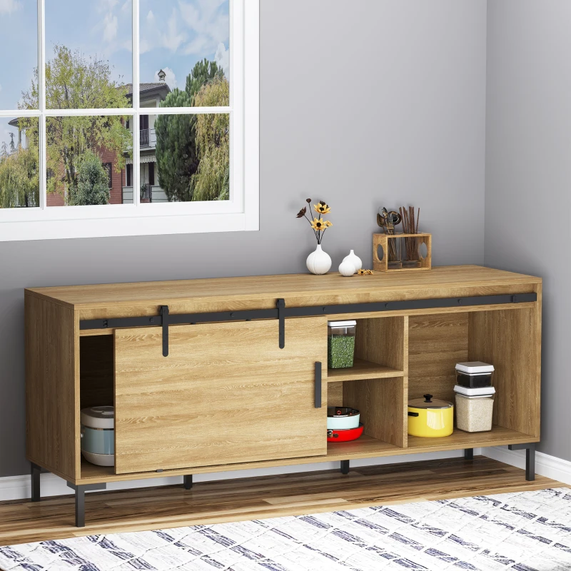 HOMCOM Kit de ușă cu glisare pentru sistem de galandaj cu ușă cu grosimea de 20-25 mm lățime maximă 0,9 m greutate maximă 20 Kg oțel negru