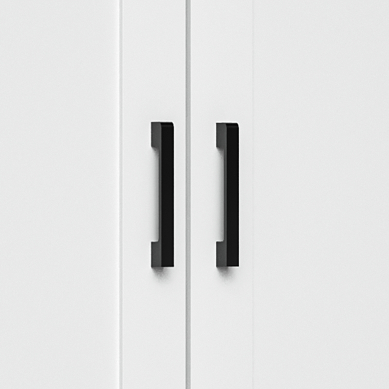 HOMCOM Mobilier Modern cu 2 Uși Raft Reglabil și Bază Înălțată pentru Living Bucătărie Sufragerie 60x30x90 cm Alb