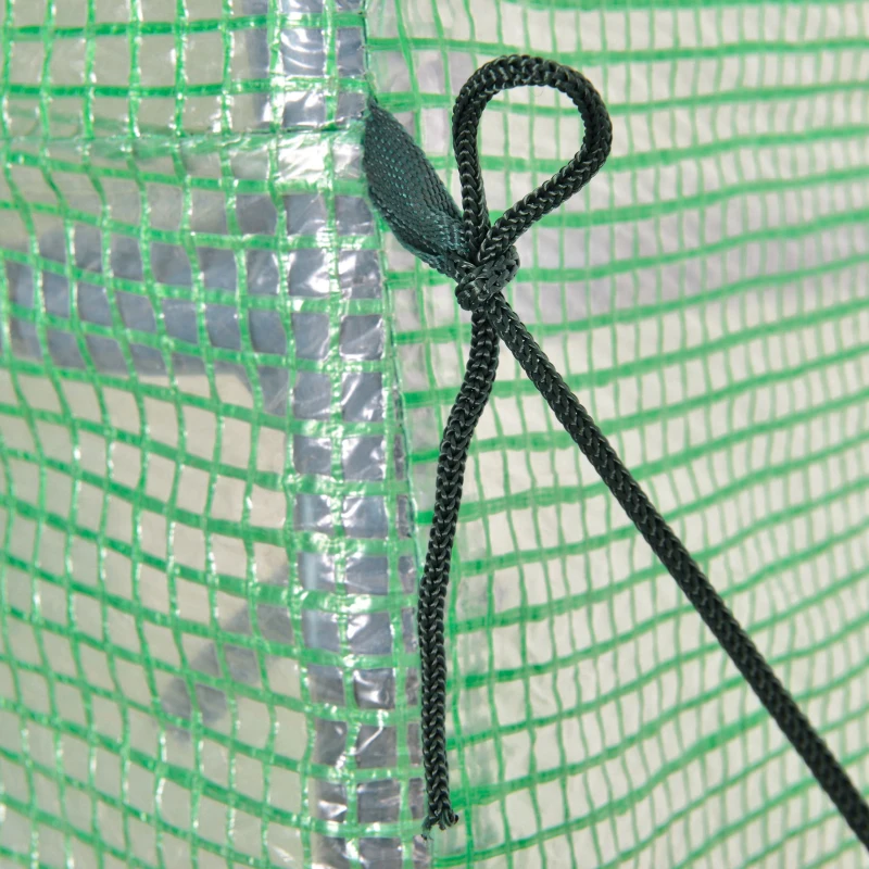 Outsunny Seră de grădină PE, seră de balcon, folie consolidată 140 g/m², structură din oţel, uşă pliabilă cu fermoar, pentru legume plante flori, interior şi exterior, 300 x 100 x 200 cm, verde