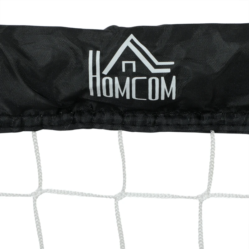 HOMCOM Set de obiective de fotbal, 2 obiective mini pliabile, cadru metalic, inclusiv unelte, 90 x 36 x 60 cm, Negru