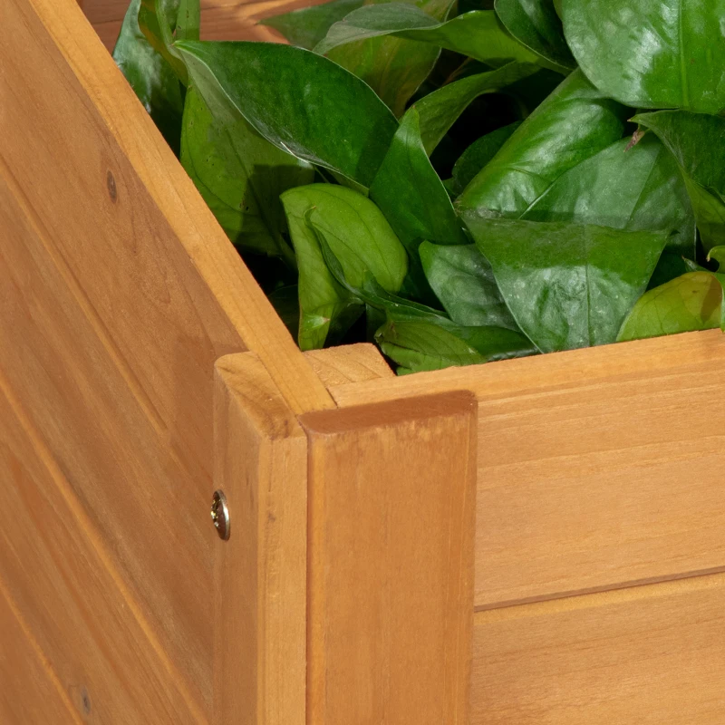 Outsunny Ghiveci cu grilaj pe stâlpi pentru plante - dim. 54,5L x 52l x 180H cm - Lemn de brad pre-uleiat