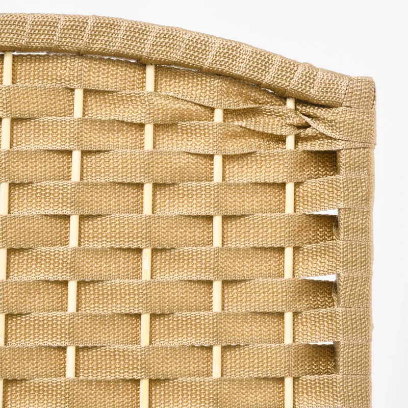 HOMCOM Separator de camere 8 părți pliabil, Divizor de spații, Divizor pentru sufragerie, Dormitor, Birou de acasă, Lemn natural