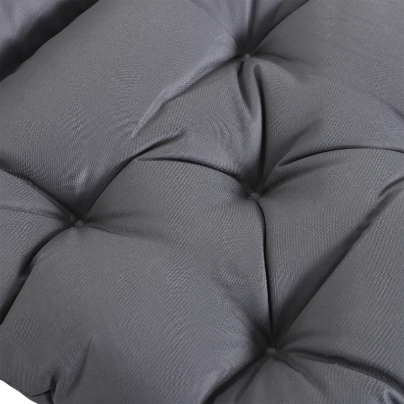 Pernă pentru banc de grădină Outsunny, pernă pentru balansoar, pernă pentru canapea 3 locuri mare confort 100 x 98 x 8 cm gri