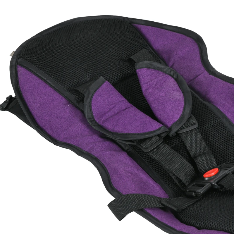 HOMCOM Triciclo Evolutivo para Bebés de +12 Meses 2 em 1 com Toldo Dobrável Guiador Cinto de Segurança e Cesto 95x50x106 cm Roxo