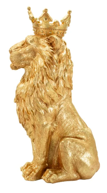 Mauro Ferretti Statuie Leul Rege Shant, 30 X 42 X 74 Cm