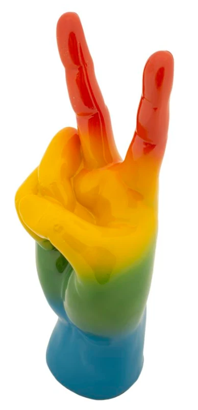 Mauro Ferretti Mână Curcubeu Cu Semnul V De Victorie,  16 X 13 X 36,5 Cm