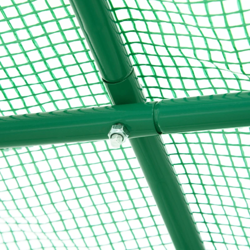 Outsunny Invernadero de Exterior 2,5x2x2 m Invernadero de Túnel con Cubierta de PE 140 g/m² para Cultivo Plantas Verduras Frutas en Jardín Terraza Verde
