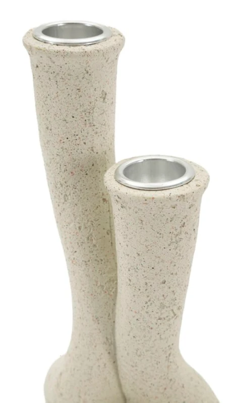 Mauro Ferretti Suport Pentru Lumânare Cu Pietre, 10 X 6,5 X 17,5 Cm