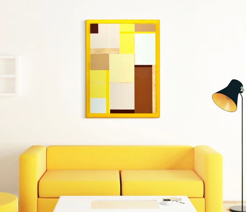 Mauro Ferretti Pictura Pe Panza Lacuită Cu Lac Acrilic Și Ramă -A- Cm 60X3,3X78