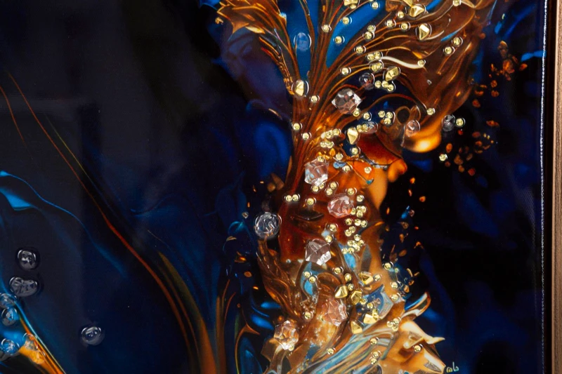 Mauro Ferretti Pictura Pe Panza, Lacuita, Cu Rama,  -A- Cm 60X4X88