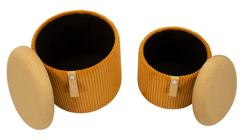 Mauro Ferretti Puf cu depozitare, 2 bucăți cm ø 38 x 38-32 x 26