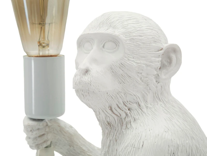 Mauro Ferretti Lampă De Masă Design Maimuță Șezută Alb Cm 33X33X30