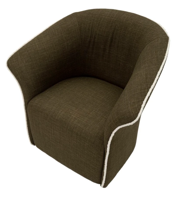 Mauro Ferretti Fotoliu pivotant Siena verde cm 83,5x66x80 (înălțime șezut cm 42)