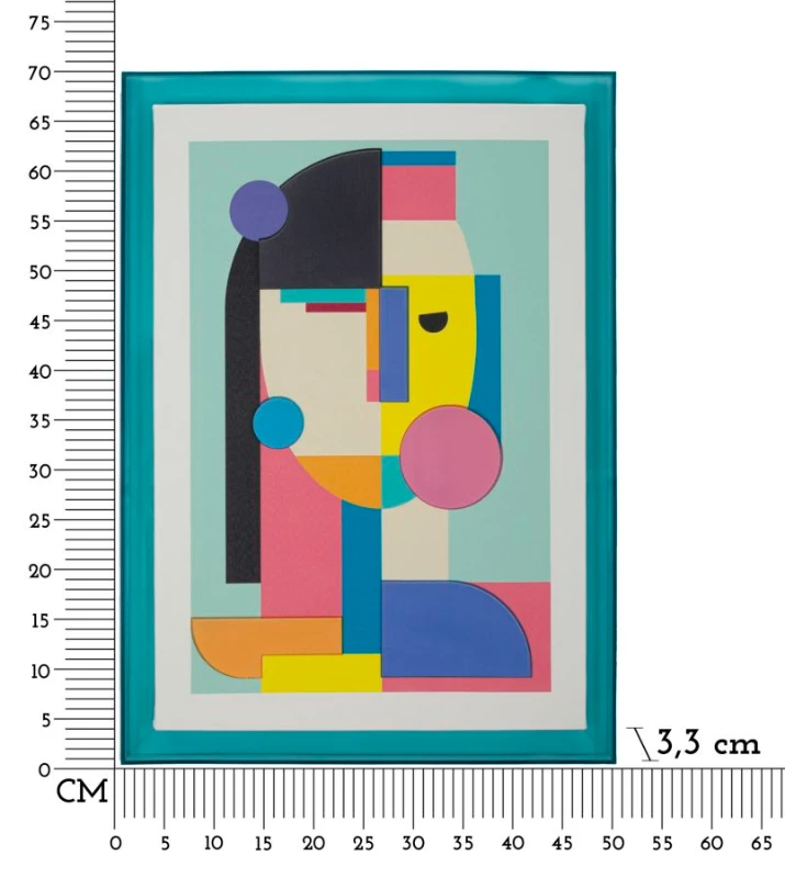 Mauro Ferretti Tablou Pictat Pe Panza, Picassy, Cu Rama -B- Cm 50X3,3X68