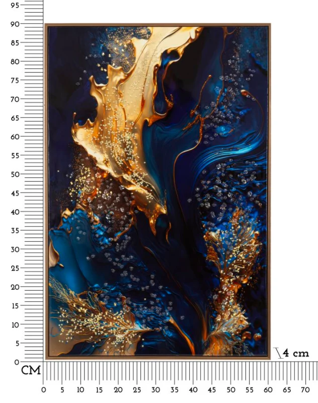 Mauro Ferretti Pictura Pe Panza, Lacuita, Cu Rama,  -A- Cm 60X4X88