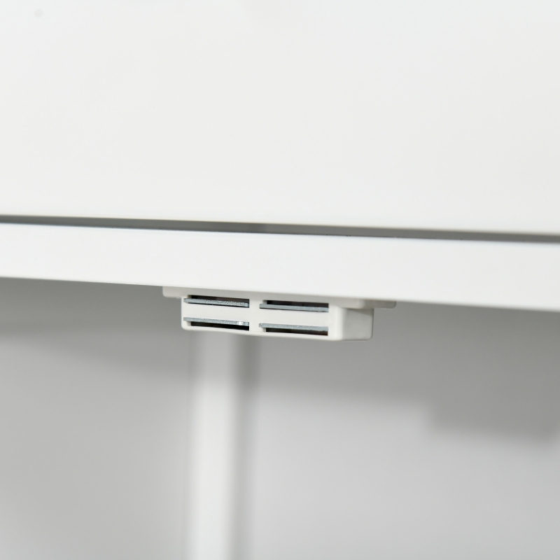 Kleankin Dulap de Baie cu 1 Sertar 2 Uși și Raft Interior Reglabil Mobilier Auxiliar de Depozitare Multifuncțional pentru Sufragerie Bucătărie Antivuelco 60x30x80 cm Alb