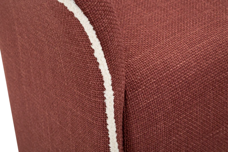 Mauro Ferretti Fotoliu rotativ Siena bordeaux cm 83,5x66x80 (înălțime șezut cm 42)