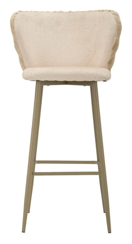 Mauro Ferretti Scaun De Bar Alaska -B- Crem Set 2 Bucăți Cm 55X58X106 (Înălțime Scaun Cm 77)