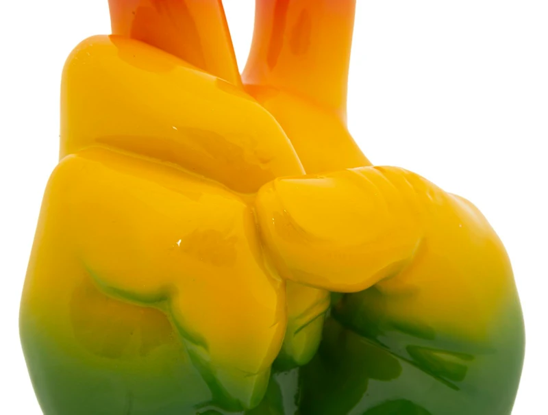 Mauro Ferretti Mână Curcubeu Cu Semnul V De Victorie,  16 X 13 X 36,5 Cm