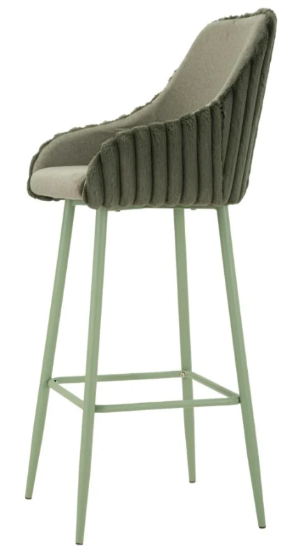 Mauro Ferretti Scaun De Bar Alaska -A- Verde Set 2 Bucăți Cm 52X46X111 (Înălțime Șezut Cm 78)