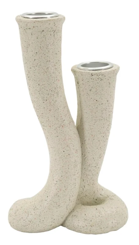 Mauro Ferretti Suport Pentru Lumânare Cu Pietre, 10 X 6,5 X 17,5 Cm
