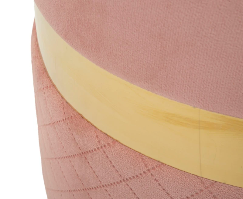 Mauro Ferretti Puf Cu Depozitare Sheffild Roz Set 2 Bucăți Cm Ø 37X42-28X33