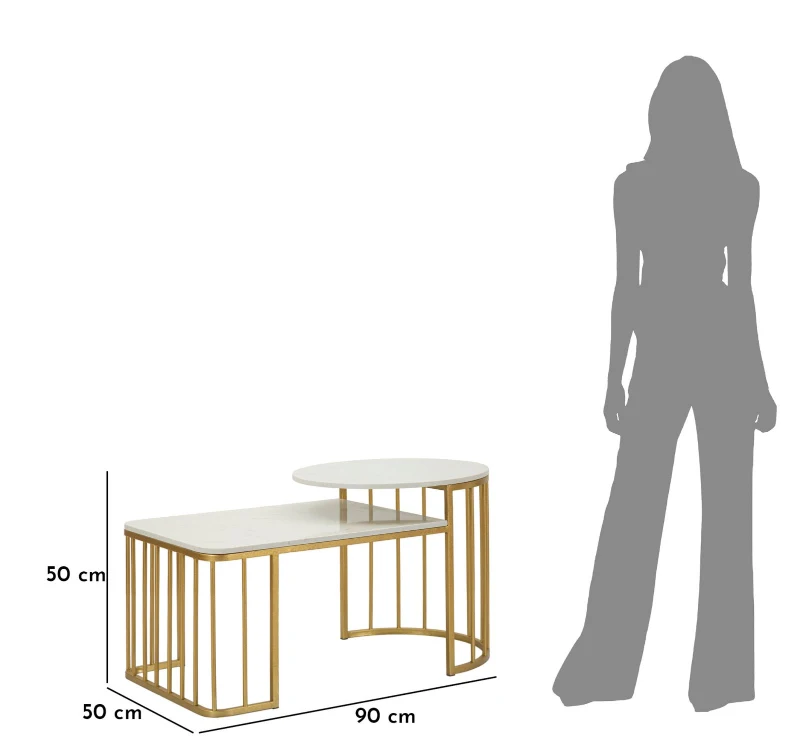Mauro Ferretti Masuta De Cafea Ankara Cm 90X50X48
