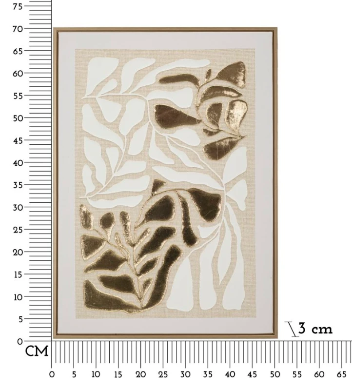 Mauro Ferretti Tablou ,,Goldy" Cu Ramă, Pictat Pe Panza -B- Cm 50X3X68