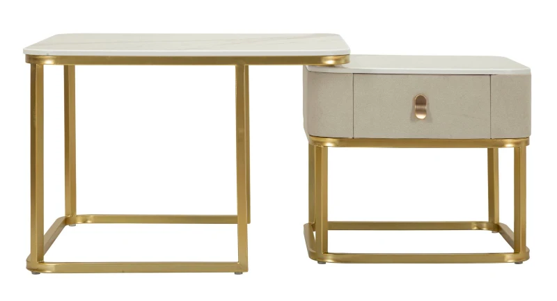 Mauro Ferretti Set De 2 Măsuțe De Cafea Beauty,  70 X 70 X 48 Cm Și 50 X 50 X 43,5 Cm