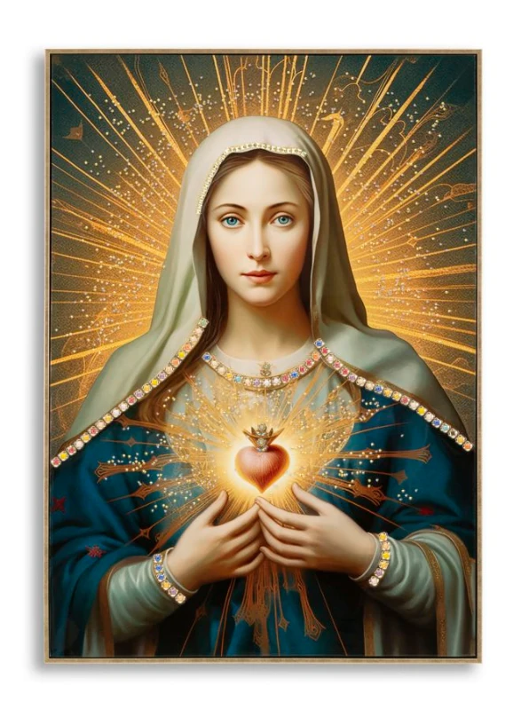 Mauro Ferretti Pictură pe pânză lăcuită Madonna -b- cu ramă cm 72x4x100